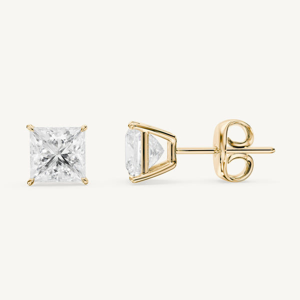 Princess-Cut Diamond Studs