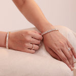 Oval & Emerald-Cut Tennis Bracelet