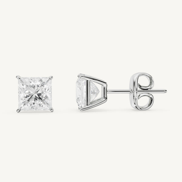 Princess-Cut Diamond Studs