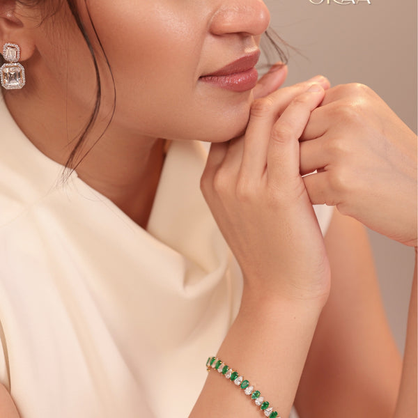 Pear Alternating Tennis Bracelet