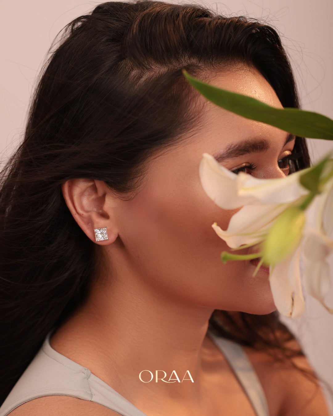 Princess-Cut Diamond Studs