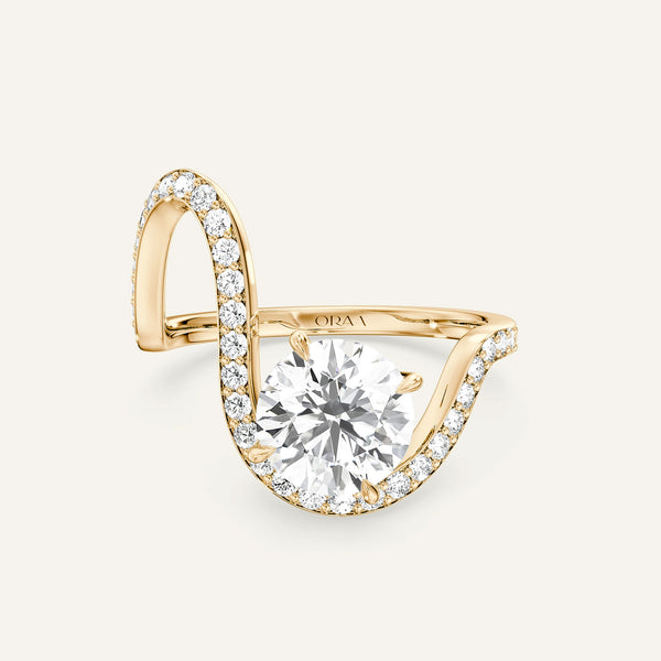 Round Trace Pavè Ring
