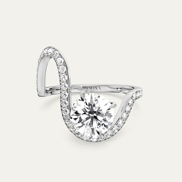 Round Trace Pavè Ring